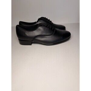 Womens Black Leather Character Ballroom Dance Shoes Sz US 9 EU 40.5 Heel 1.5 in